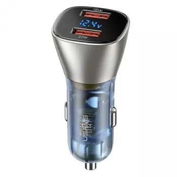 USAMS C29 45W 2xUSB-A rýchla auto nabíjačka svetlo zlatá CC154CC01 (US-CC154)