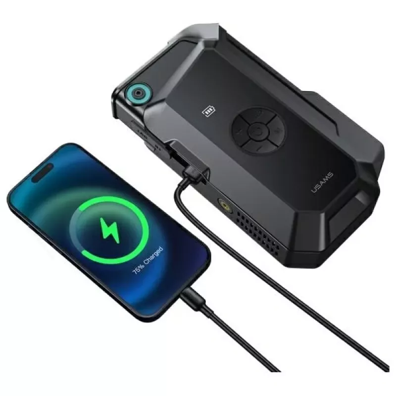 USAMS Jumpstarter power banka 8000mAh s LED baterkou čierna ZB287