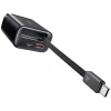 USAMS Xiang Series CC296 30W nástenná nabíjačka s USB-C a USB-A, čierna