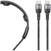 USAMS SJ759 U89 100W rýchlonabíjací USB-C kábel s masážnym nástavcom, 1,2m, čierny