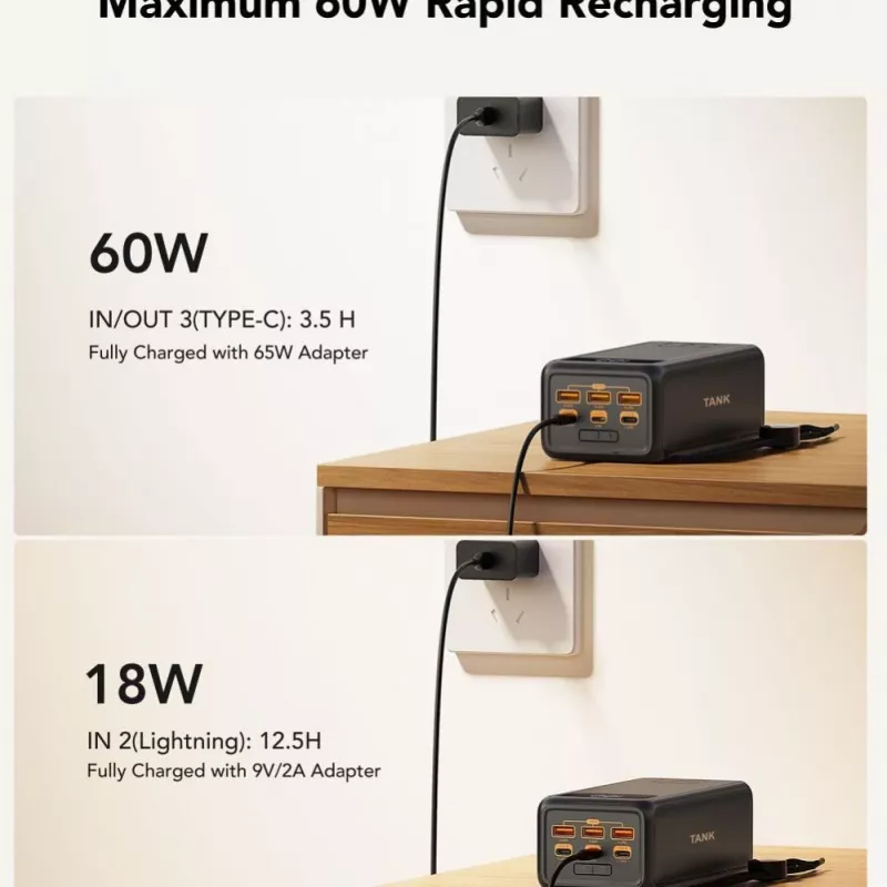 VEGER Powerbank Tank Boost PD QC3.0 5A 130W 56000 mAh čierna W5001C