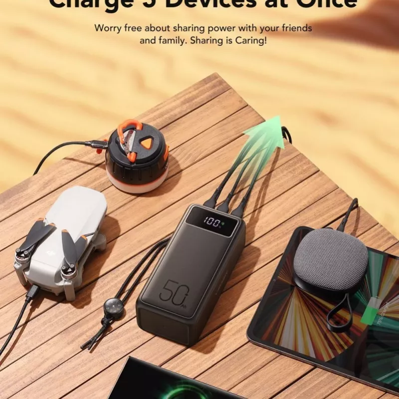 VEGER Powerbank Tank Boost PD QC3.0 5A 130W 56000 mAh čierna W5001C