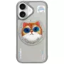 Nimmy Glasses Cool Cat MagSafe puzdro pre iPhone 16, sivé