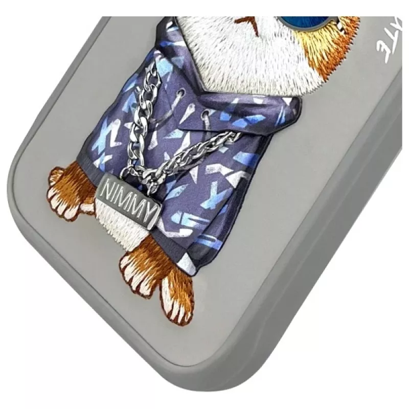 Nimmy zadný kryt pre Apple iPhone 15 Pro 6,1 palca sivý Glasses Cool Cat