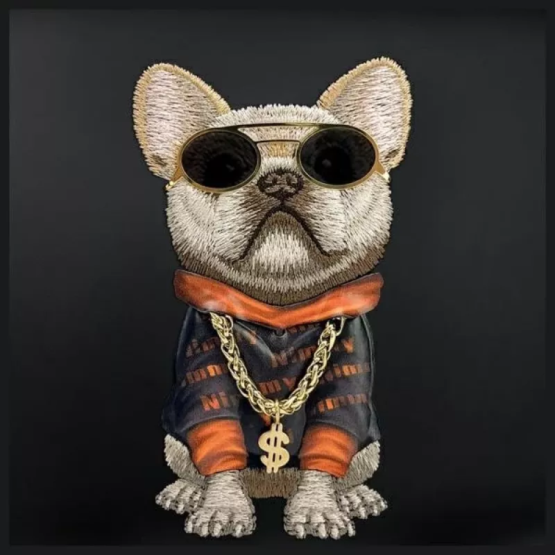 Nimmy crossbody taška Cool Dog with Glasses čierna