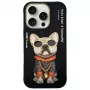 Nimmy puzdro pre iPhone 16 Pro Max 6,9 palca čierna Glasses Cool Dog