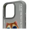 Nimmy ochranné puzdro pre Apple iPhone 16 Pro 6,3 palca sivá Glasses Cool Cat