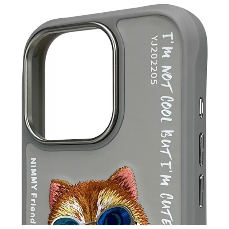 Nimmy ochranné puzdro pre Apple iPhone 16 Pro 6,3 palca sivá Glasses Cool Cat