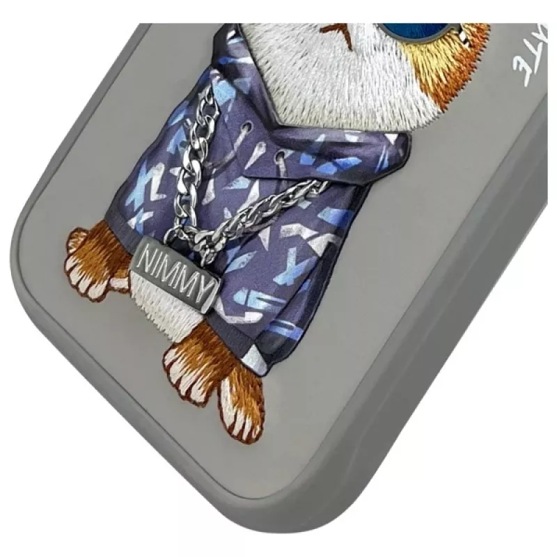 Nimmy ochranné puzdro pre Apple iPhone 16 Pro 6,3 palca sivá Glasses Cool Cat