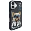 Nimmy Cool&Cute 2.0 Dog ochranné puzdro pre Apple iPhone 16 6,1 palca čierna