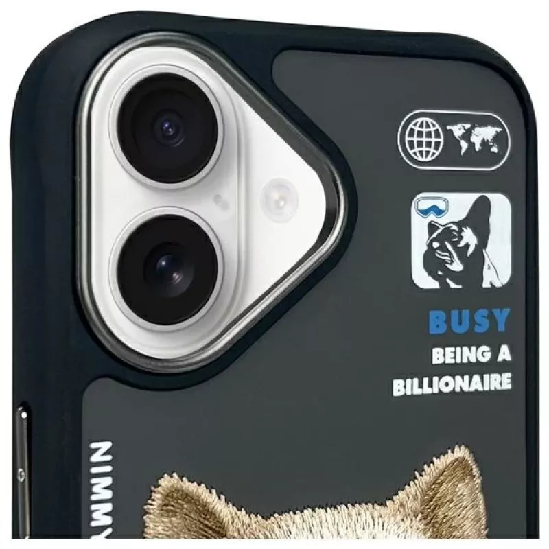 Nimmy Cool&Cute 2.0 Dog ochranné puzdro pre Apple iPhone 16 6,1 palca čierna
