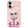 Nimmy Cool&Cute 2.0 Cat puzdro na zadnú stranu pre Apple iPhone 16 6,1 palca ružová