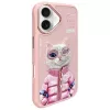 Nimmy Cool&Cute 2.0 Cat puzdro na zadnú stranu pre Apple iPhone 16 6,1 palca ružová
