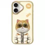 Nimmy puzdro pre iPhone 16 6,1 palca khaki Cool&Cute 2.0 Cat