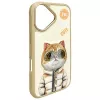 Nimmy puzdro pre iPhone 16 6,1 palca khaki Cool&Cute 2.0 Cat