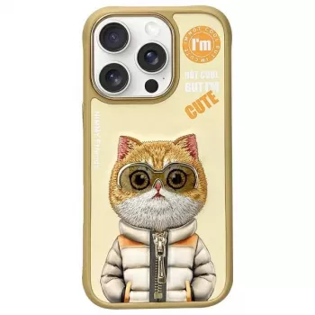 Nimmy ochranné puzdro pre Apple iPhone 16 Pro Max 6,9 palca khaki Cool&Cute 2.0 Cat