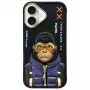 Nimmy Cool&Cute 2.0 Monkey puzdro na zadnú stranu pre Apple iPhone 16 6,1 palca - čierna