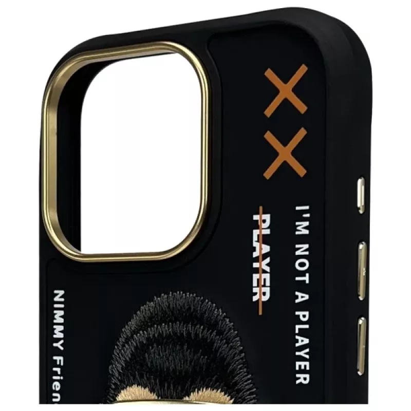 Nimmy Cool&Cute 2.0 Monkey puzdro pre iPhone 16 Pro Max 6,9 palca čierna