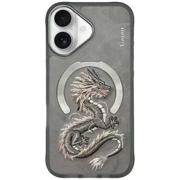 Nimmy Dragon MagSafe puzdro pre iPhone 16 - sivá