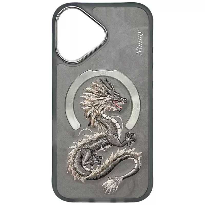 Nimmy Dragon MagSafe puzdro pre iPhone 16 - sivá