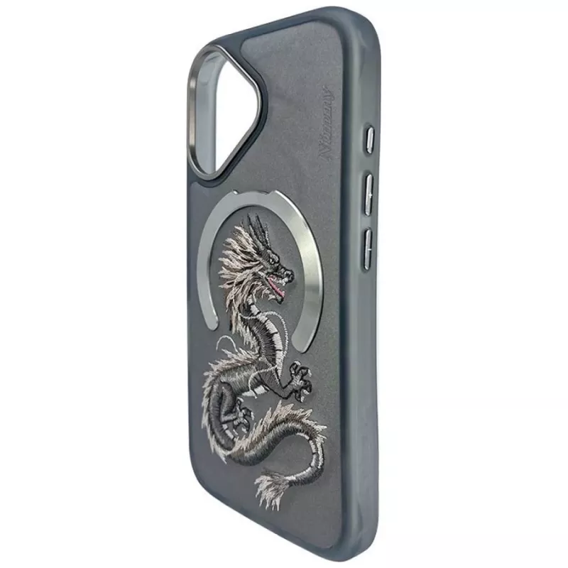 Nimmy Dragon MagSafe puzdro pre iPhone 16 - sivá