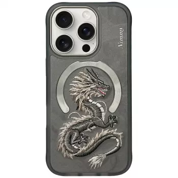 Nimmy Dragon MagSafe puzdro pre iPhone 16 Pro sivá