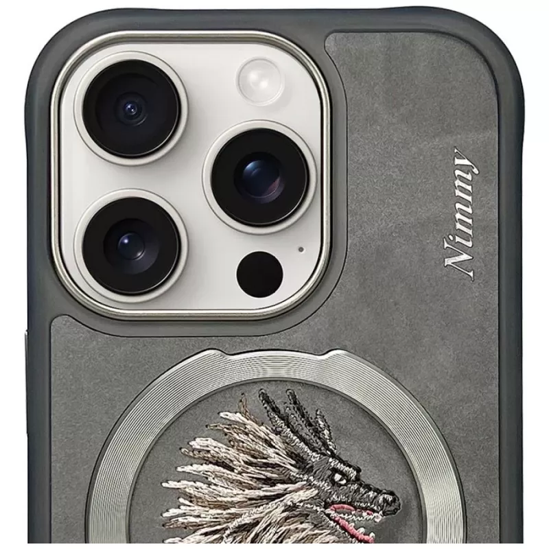 Nimmy Dragon MagSafe puzdro pre iPhone 16 Pro sivá