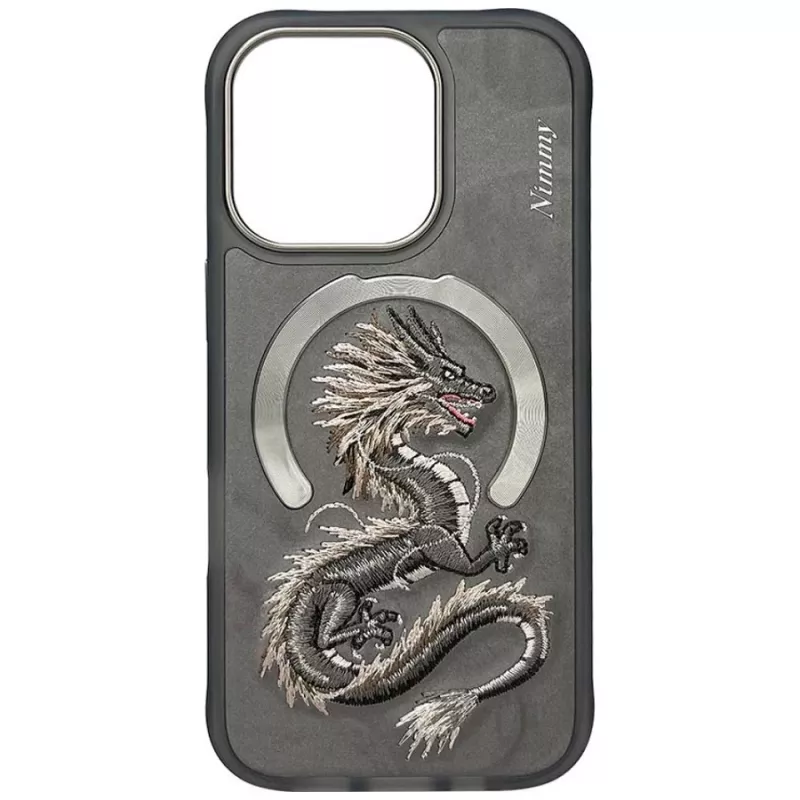 Nimmy Dragon MagSafe puzdro pre iPhone 16 Pro Max sivá