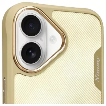 Nimmy Big Eyed Pet 2.0 Cat puzdro pre Apple iPhone 16 6,1 palca khaki