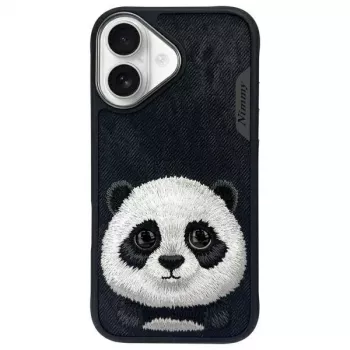 Nimmy Big Eyed Pet 2.0 Panda puzdro pre Apple iPhone 16 6,1 čierna