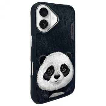 Nimmy Big Eyed Pet 2.0 Panda puzdro pre Apple iPhone 16 6,1 čierna