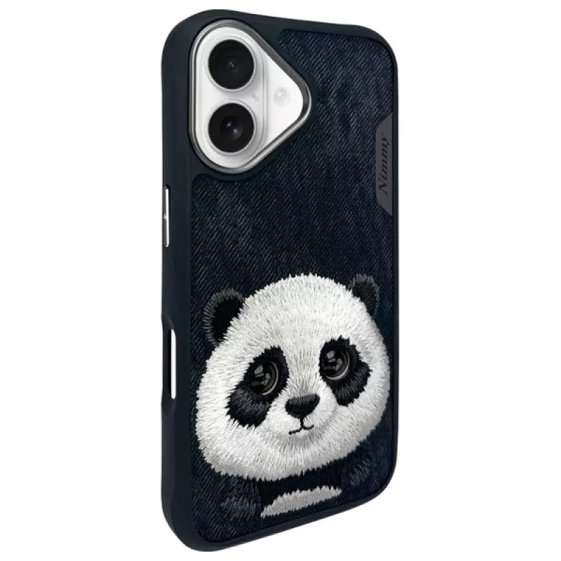 Nimmy Big Eyed Pet 2.0 Panda puzdro pre Apple iPhone 16 6,1 čierna