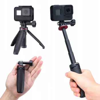 ULANZI MT-09 mini statív, monopod a rukoväť pre GoPro, SJCAM, Xiaomi, DJI Osmo Action, čierny