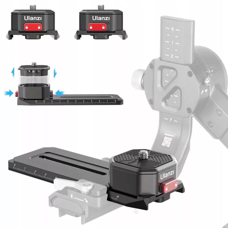 Ulanzi R085 rýchloupínacia doska so stupnicou pre DJI Ronin RS 2 / RSC 2