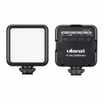 ULANZI VL49 LED video svetlo 49 LED 2000mAh USB-C nabíjateľné pre DSLR fotoaparát gimbal smartfón