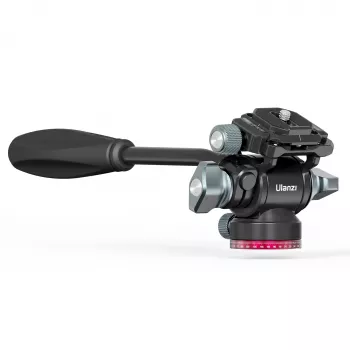 Ulanzi U-190 panoramatická video fluidná hlava s olejovým tlmením, hliníková zliatina, nosnosť 5 kg, Arca-Swiss rýchloupínač, 360° otáčanie, čierna
