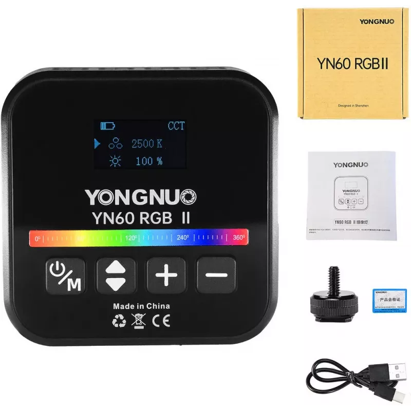 LED video svetlo Yongnuo YN60 RGB II - WB (2500K - 9900K), čierna