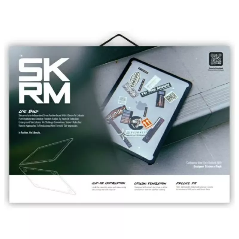 Skinarma Henko pevné puzdro pre MacBook Air 13 palcov (2018-2020) - Frost Clear