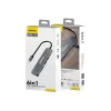 DUDAO A15H 6-in-1 USB-C dokovacia stanica s HDMI, USB 3.0, USB 2.0, SD/TF čítačka kariet, PD 100W - Space Gray