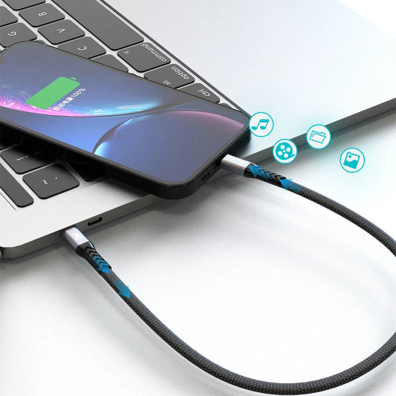 Dudao L10P USB-C na Lightning kábel 20W 0,23m biely