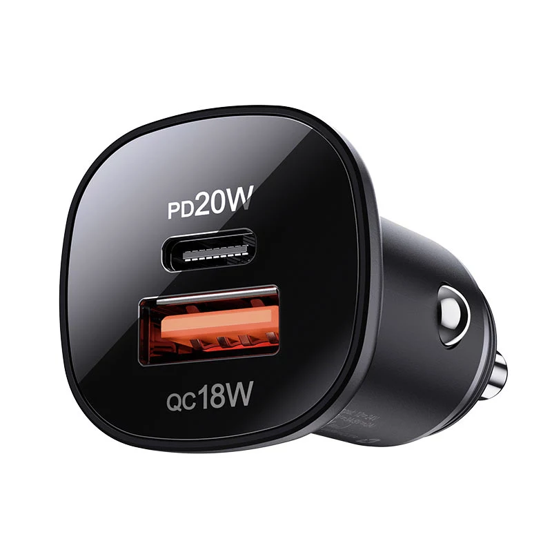 ACEFAST 38W auto nabíjačka USB-C / USB-A, PPS, Power Delivery, Quick Charge 3.0, AFC, FCP čierna (B1)