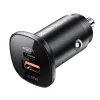 ACEFAST 38W auto nabíjačka USB-C / USB-A, PPS, Power Delivery, Quick Charge 3.0, AFC, FCP čierna (B1)