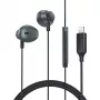 Acefast L1 in-ear slúchadlá s Lightning konektorom, mikrofónom a diaľkovým ovládaním 1,2 m - čierna