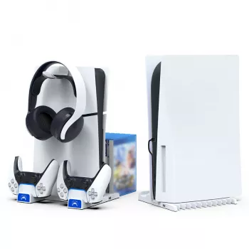 IPEGA multifunkčná nabíjacia stanica pre PS5 Slim biela
