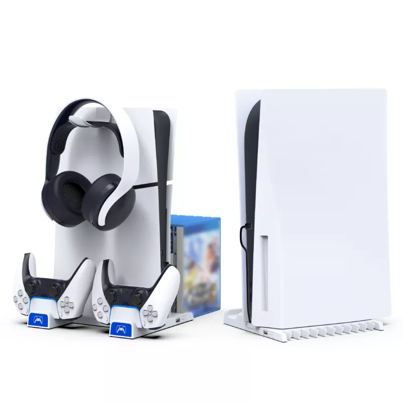 IPEGA multifunkčná nabíjacia stanica pre PS5 Slim biela