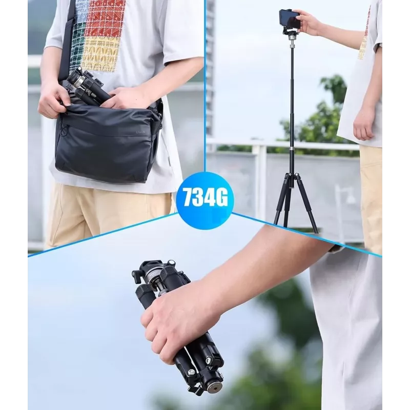 Ulanzi MT-63 profesionálny statív + monopod 145 cm vlog s držiakom na mobil a teleprompterom