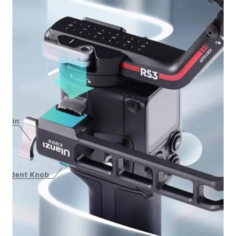 ULANZI NATO Rail Clamp Mount pre DJI Ronin RS 2/RS 3/RS 3 Pro/RS 3 Mini - čierna