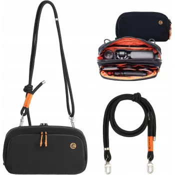 ULANZI YY08 crossbody taška pre kameru, hernú konzolu, čierna