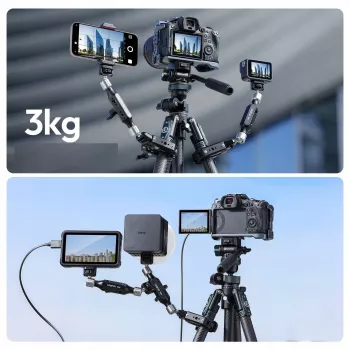 ULANZI Magic Arm 360° so závitom 1/4 palca a 3/8 palca pre kameru kamkordér TB15 T058GBB1