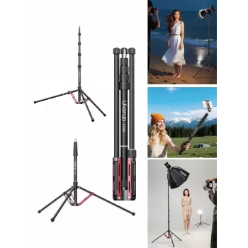 ULANZI T230 2-in-1 svetelný statív a monopod 2,3 m 5 kg hliníková zliatina čierna